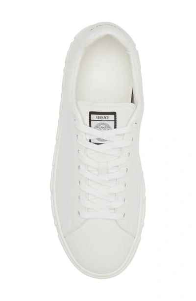 Shop Versace Greca Sneaker In White