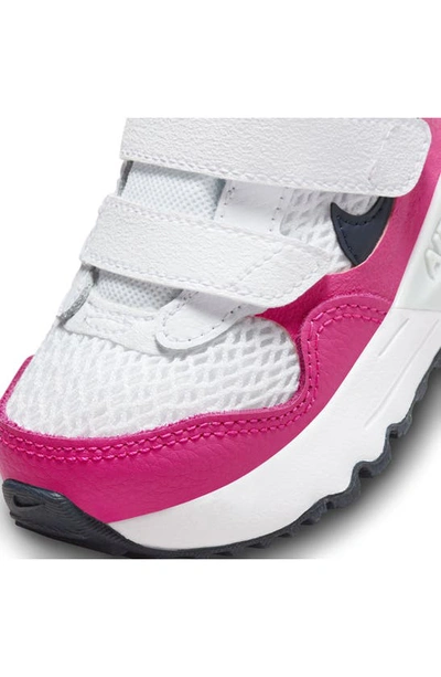 Shop Nike Kids' Air Max Systm Sneaker In White/ Pink/ Pure Platinum