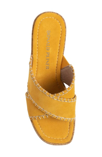 Donald Pliner Platform Wedge Sandal In Sungold