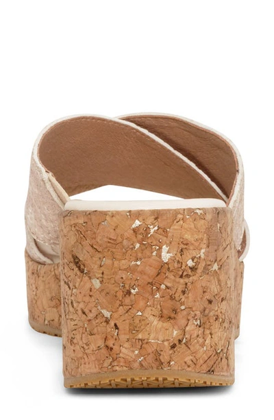 Shop Donald Pliner Platform Wedge Sandal In Bone/ Sand
