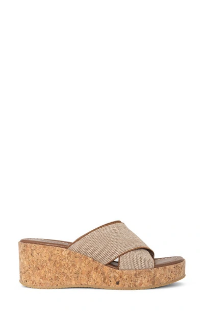 Donald Pliner Platform Wedge Sandal In Saddle
