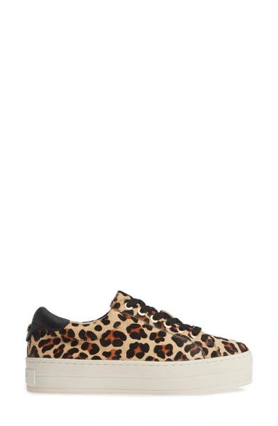 Shop J/slides Nyc Jslides Hippie Platform Sneaker In Leopard Calf Hair