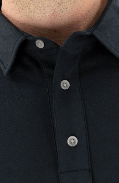 Devil-dog Dungarees Feeder Stripe Polo In Melange Black