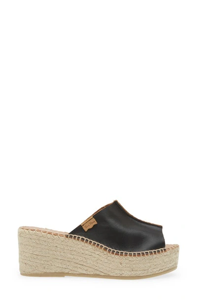 Toni Pons Ivonne Espadrille Platform Wedge Slide Sandal In Black