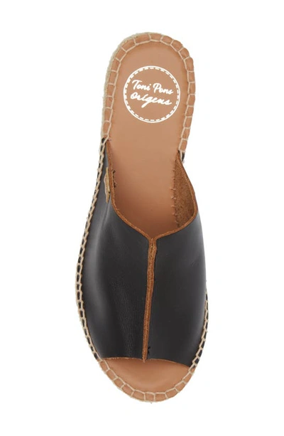 Toni Pons Ivonne Espadrille Platform Wedge Slide Sandal In Black