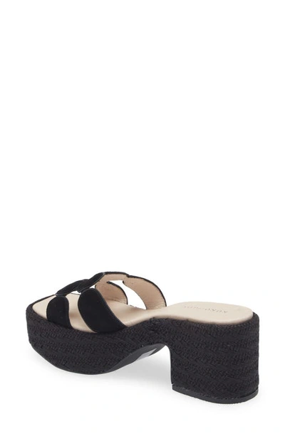 Shop Koko + Palenki Lucia Platform Slide Sandal In Black Suede