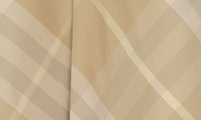 Shop Burberry Reversible Check Water Resistant Cotton Gabardine Car Coat In Flax