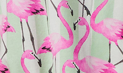 Shop Bedhead Pajamas Print Stretch Organic Cotton Jersey Short Pajamas In Flamingo Bay