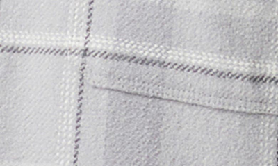 Paige Wilbur Plaid Flannel Button-up Overshirt In Grey Aura