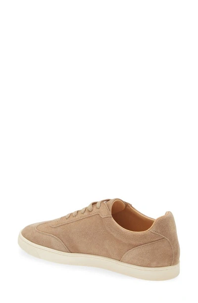 Shop Brunello Cucinelli Suede Low Top Sneaker In Beige