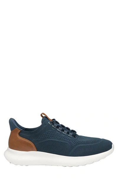 Shop Johnston & Murphy Amherst 2.0 Knit Plain Toe Sneaker In Navy Knit Wide