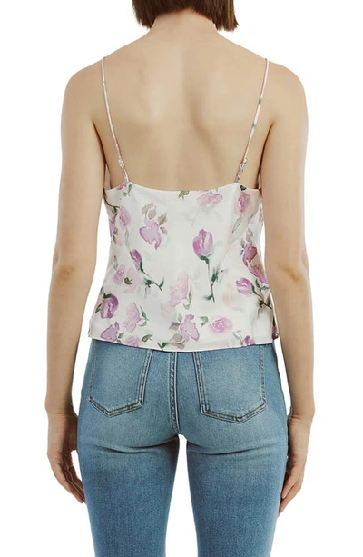 Shop Bardot 3d Floral Accent Wisteria Print Camisole In Lilac Floral