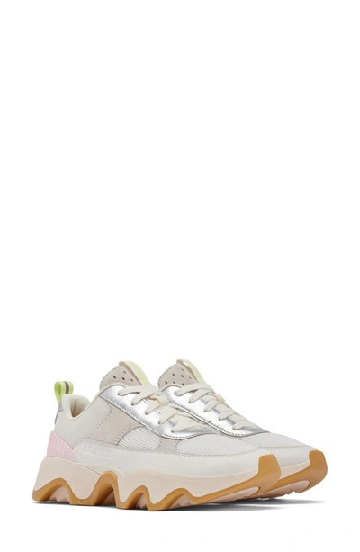 Sorel Kinetic Impact Mesh Trainer Sneakers In Sea Salt/ Gum