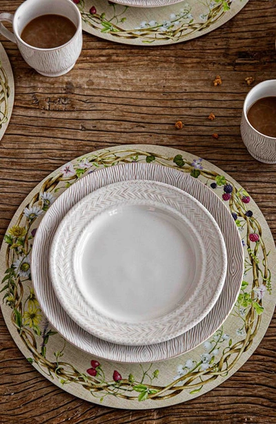 Juliska Meadow Walk Set Of 4 Round Placemats In Beige Multi