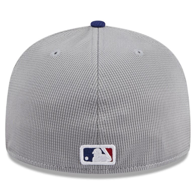 Shop New Era Gray Los Angeles Dodgers 2024 Batting Practice 59fifty Fitted Hat