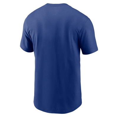 Shop Nike Royal Los Angeles Dodgers Fuse Wordmark T-shirt