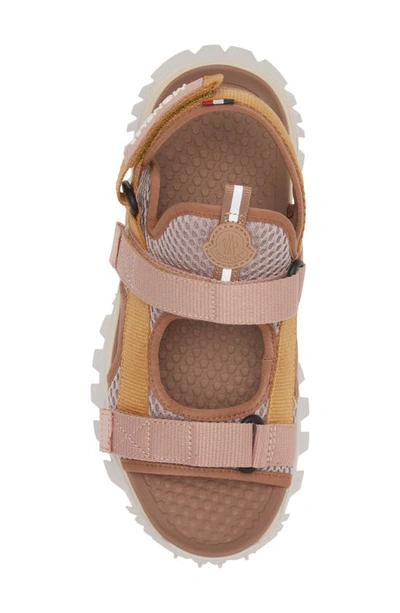 Shop Moncler Trailgrip Mesh Hiking Sandal In Pink