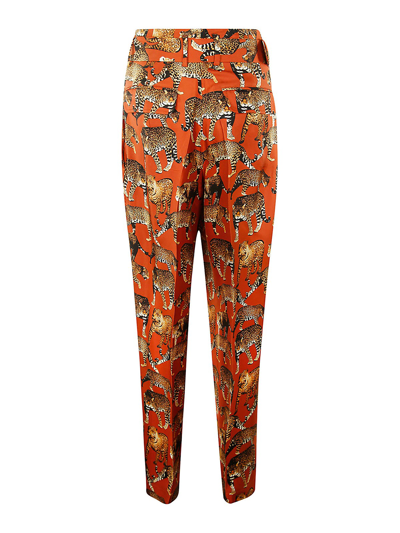 Shop Alberto Biani Trousers In Red