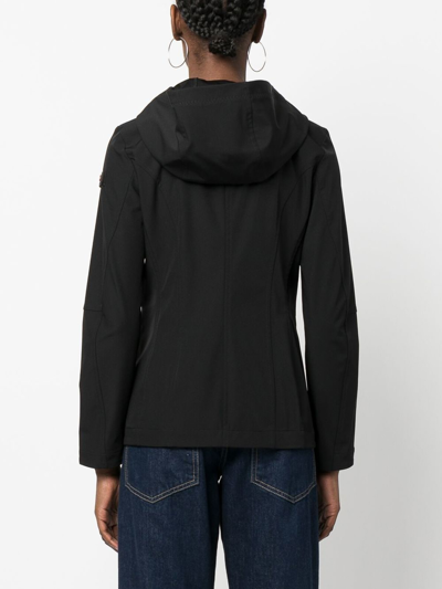 Shop Peuterey Logo-patch Hooded Jacket In Black