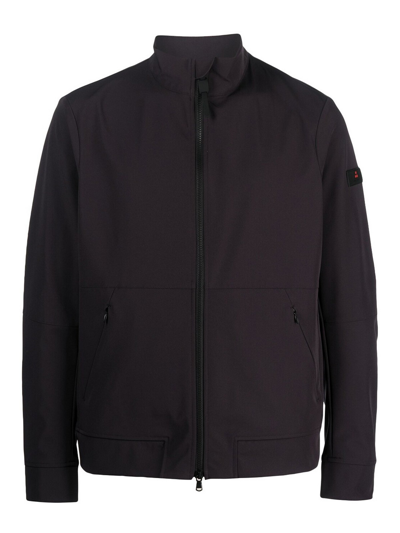 Shop Peuterey High-neck Zip-up Jacket In Blue