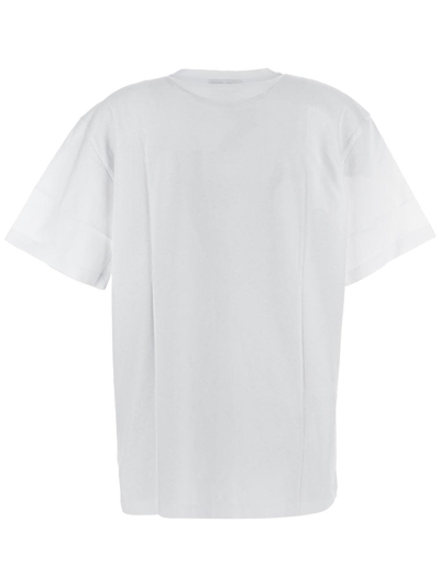 Shop Ganni Cotton T-shirt In White
