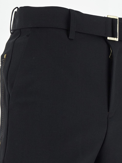 Shop Sacai X Carhartt Wip Logo Trouser In Black