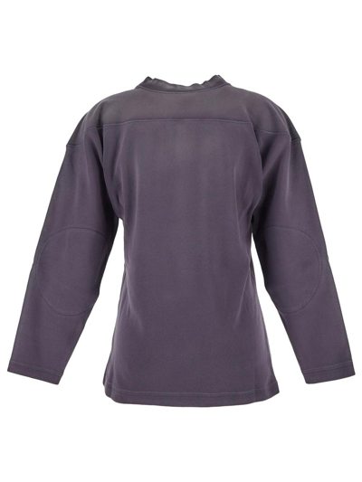 Shop Maison Margiela Cotton Sweatshirt In Purple
