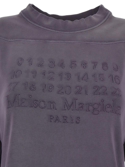 Shop Maison Margiela Cotton Sweatshirt In Purple