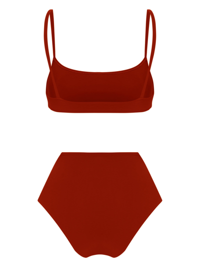 Shop Lido Undici High Waist Bikini In Red