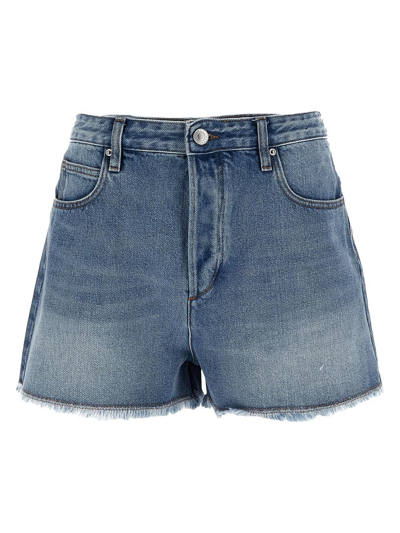 Shop Isabel Marant Lesia Shorts In Blue