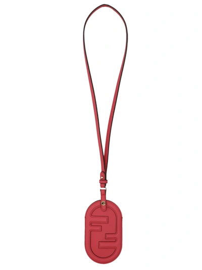 Shop Fendi Name Tag Bag Accessories In Red