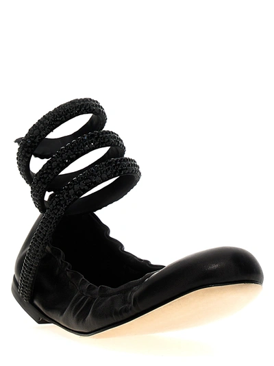 Shop René Caovilla Cleo Flat Shoes Black