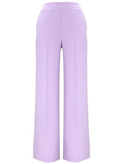 Shop Patrizia Pepe Trousers In Iris Lilac