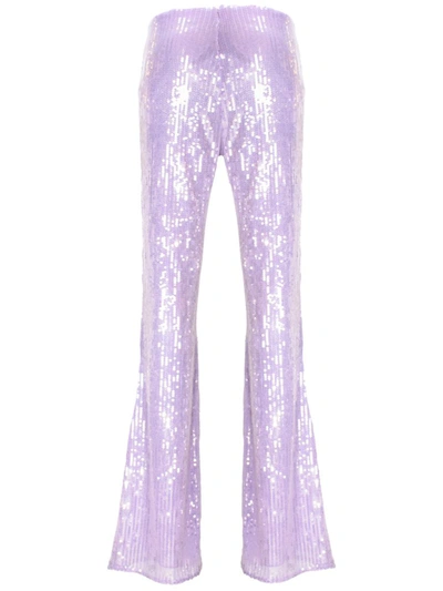 Shop Patrizia Pepe Trousers In Iris Lilac