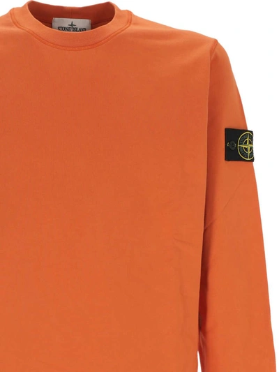Shop Stone Island Sweaters In Orange