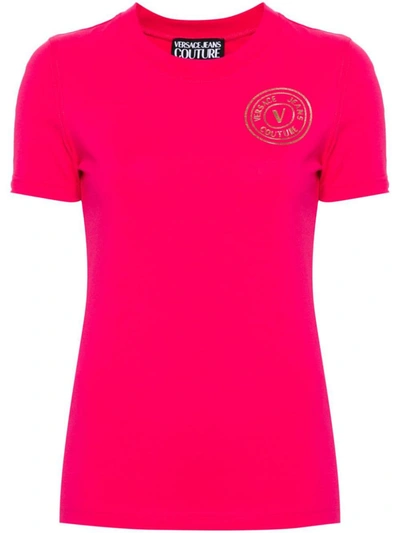 Shop Versace Jeans Couture T-shirts And Polos In Pink