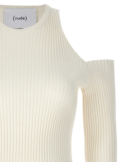 Shop Nude Cut-out Knit Top Tops White