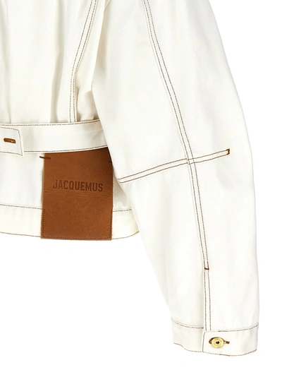 Shop Jacquemus La Veste De-nîmes Casual Jackets, Parka White/black