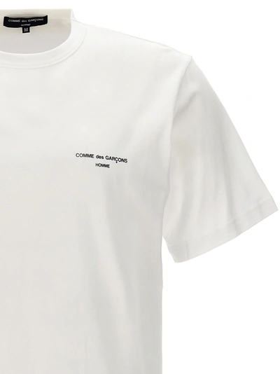 Shop Comme Des Garçons Homme Deux Logo Print T-shirt White