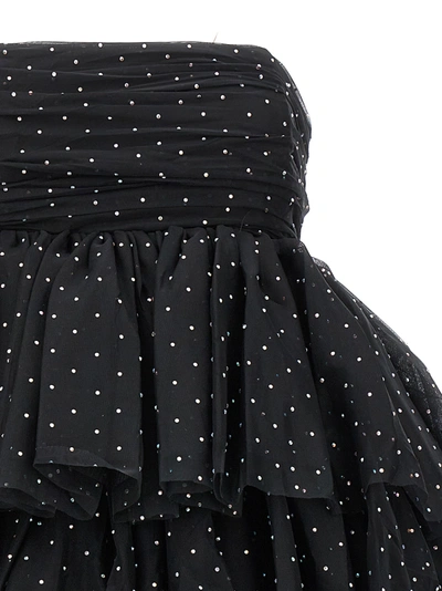Shop Rotate Birger Christensen Mesh Mini Ruffle Dresses Black
