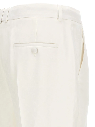 Shop Balmain Monogramma Pants White