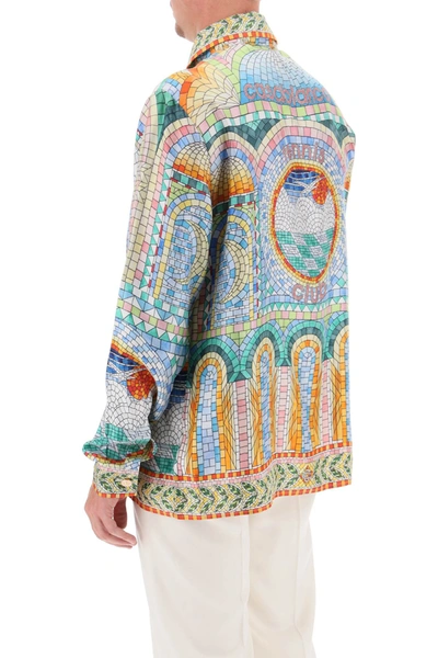 Shop Casablanca Mosaic De Damas Silk Shirt