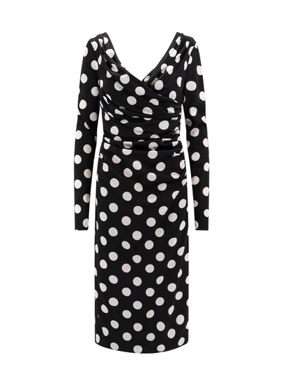 Shop Dolce & Gabbana Polka-dots Viscose Dress