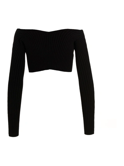 Shop Jacquemus Pralu Sweater, Cardigans Black