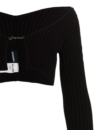 Shop Jacquemus Pralu Sweater, Cardigans Black