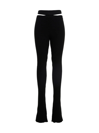 Shop Andreädamo Ribbed Flared Pants