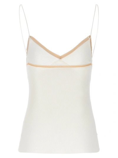 Shop N°21 Ribbed Tank Top Tops White