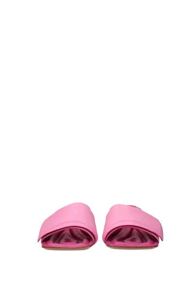 Shop Jacquemus Sandals Leather Pink