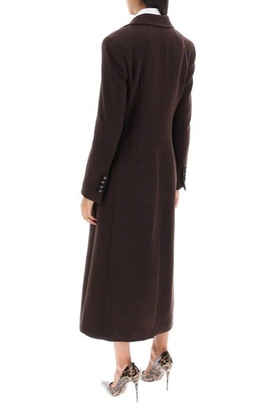 Shop Dolce & Gabbana Shaped Coat In Wool And Cashmere
