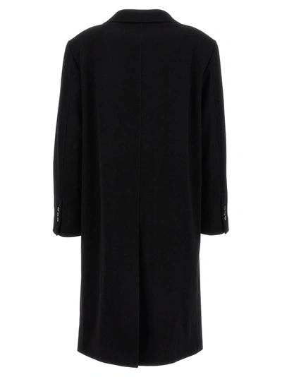 Shop Alberto Biani Single-breasted Wool Coat Coats, Trench Coats Black
